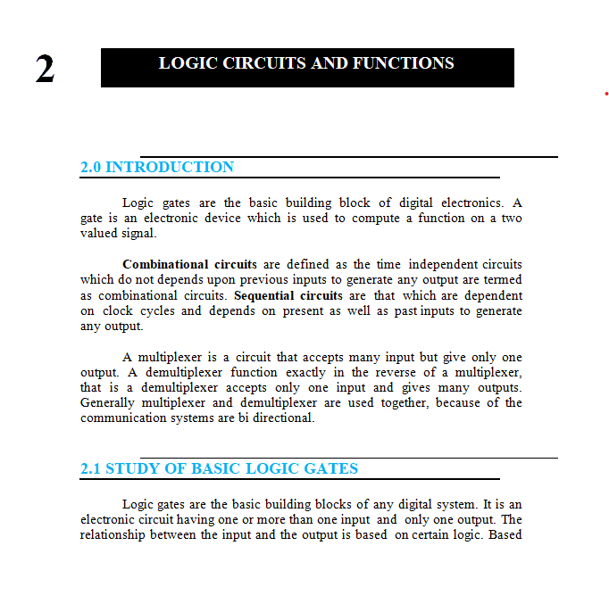 Logic Circuits and Functions