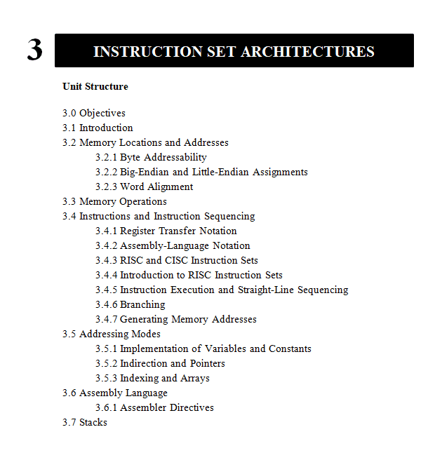 Instruction Set Architecture