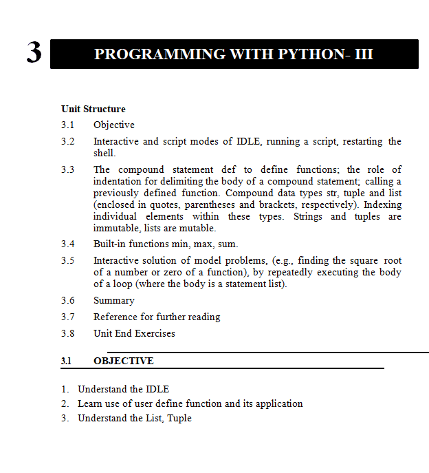 Programming With Python 3