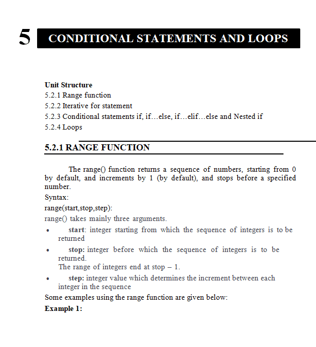 Conditional Statements and Loops
