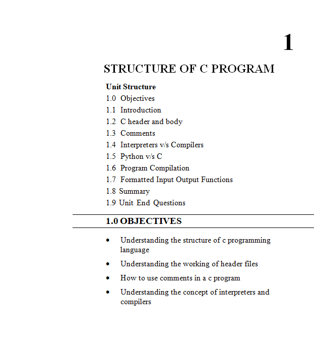 Structure of C Program