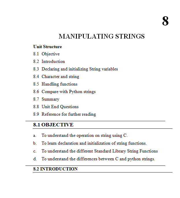 Manipulating Strings