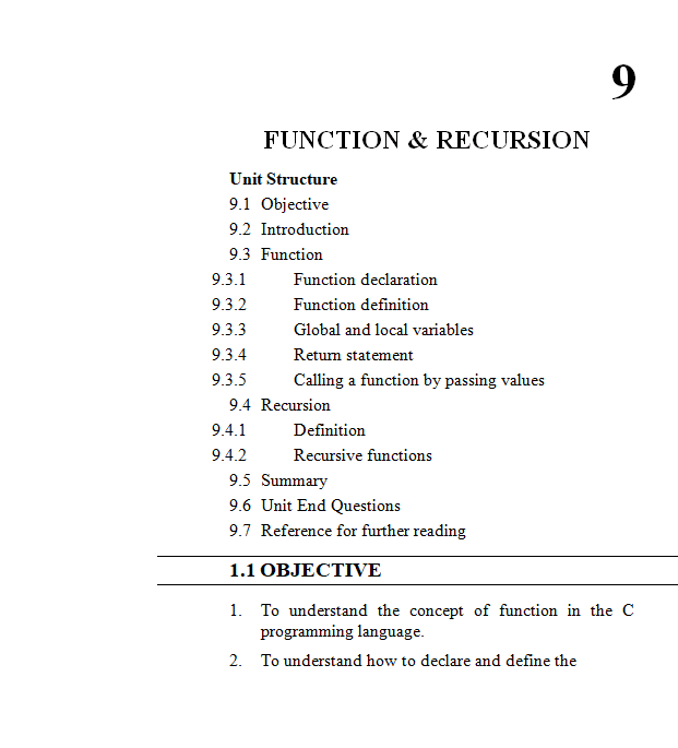 Function and Recursion