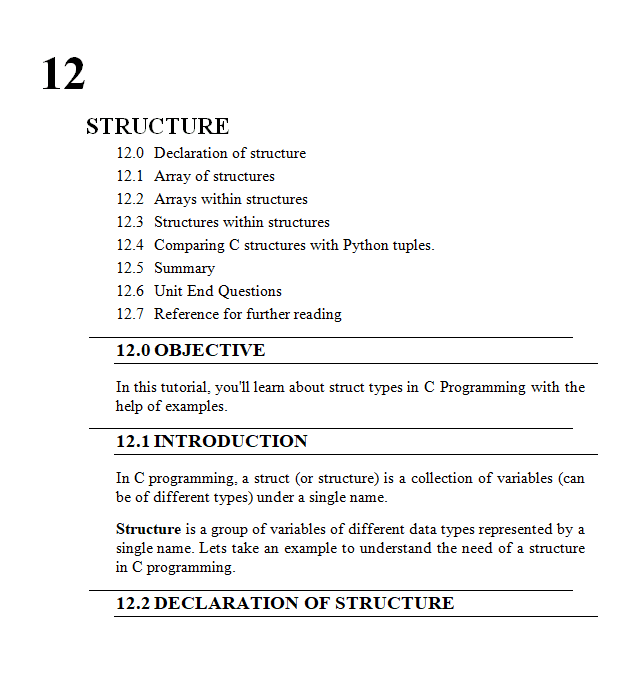Structure In C
