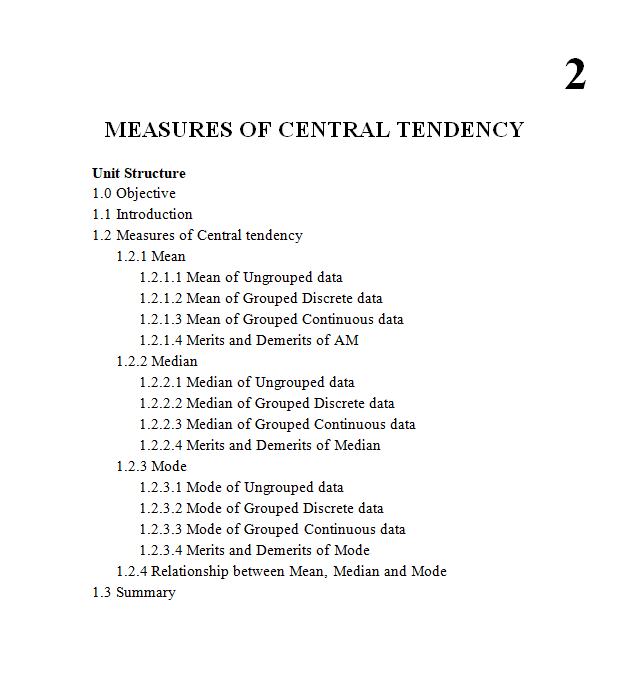 Measures Of Central Tendency
