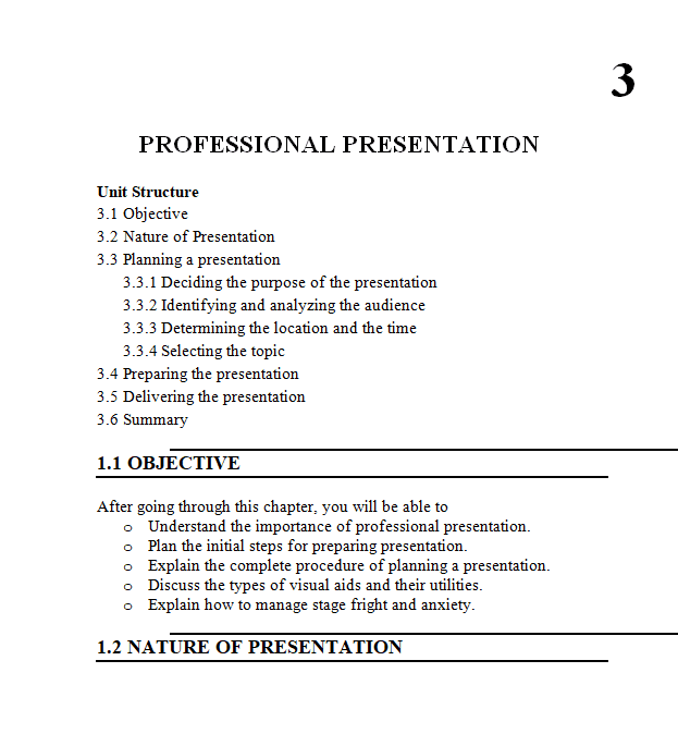 Professional Presentation