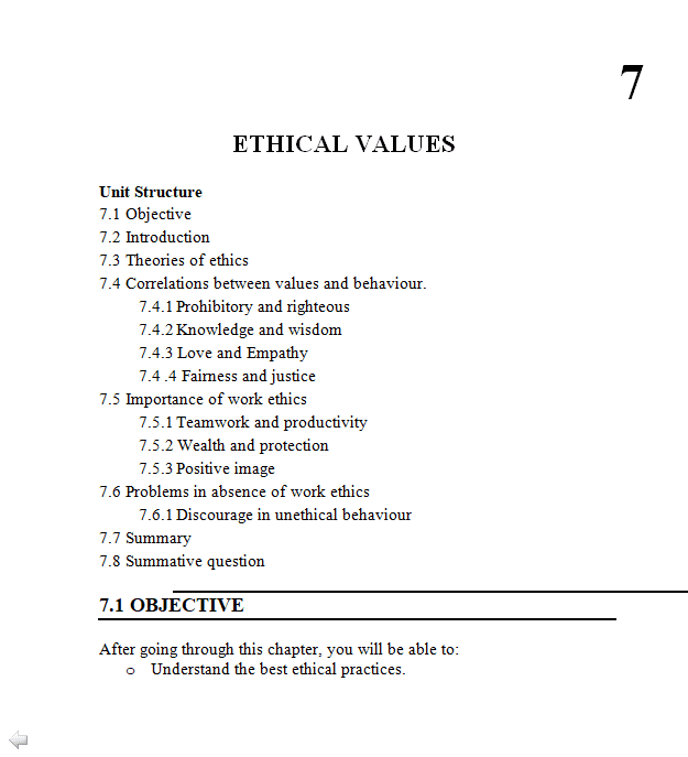 Ethical Values