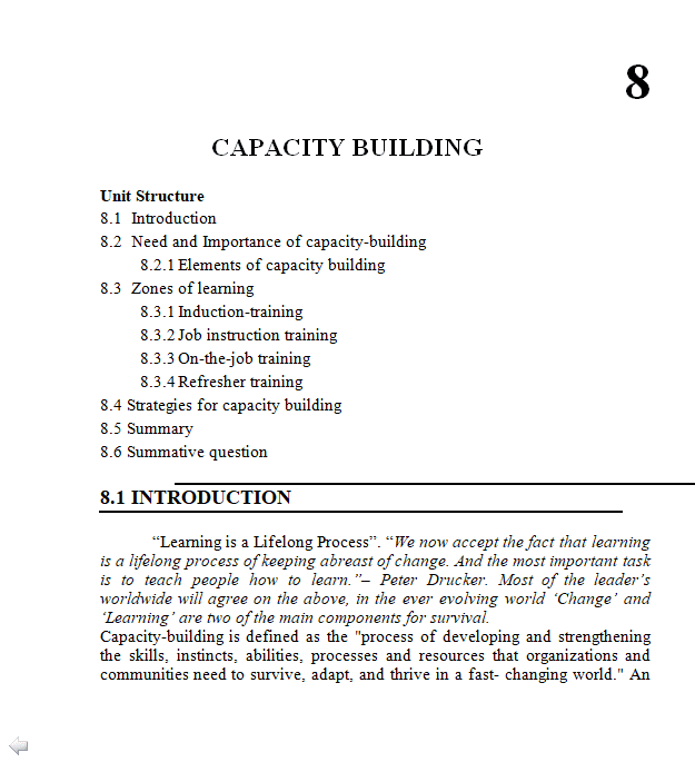 Capacity Building