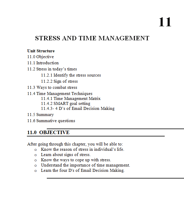 Stress and Time Management