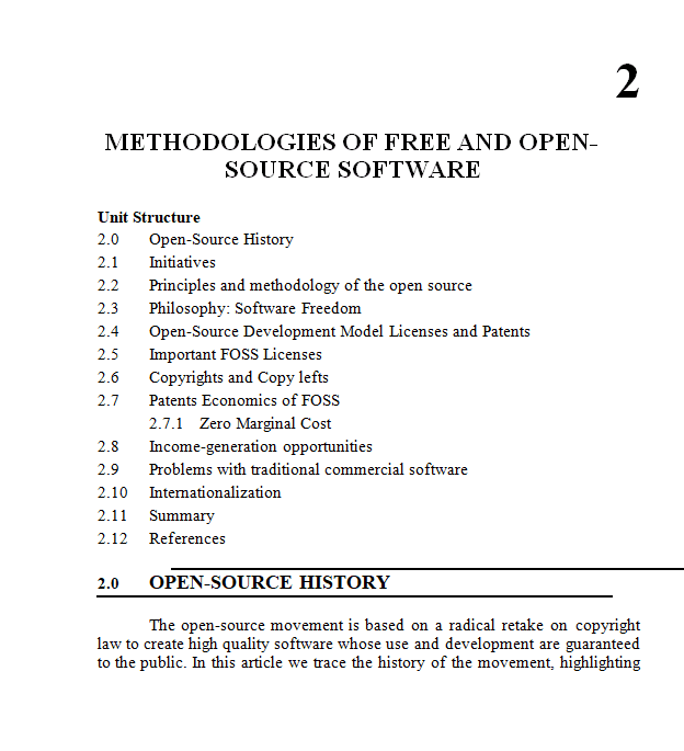 Methodologies of Free and open source Software